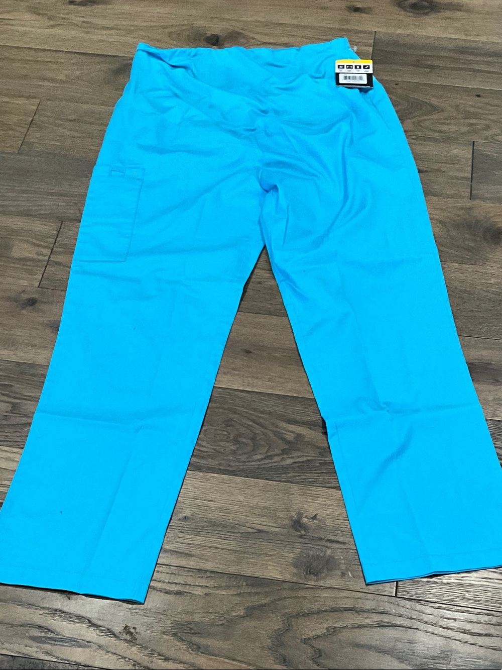 WonderWink Maternity Lady Bright Aqua Cargo Scrub Pants